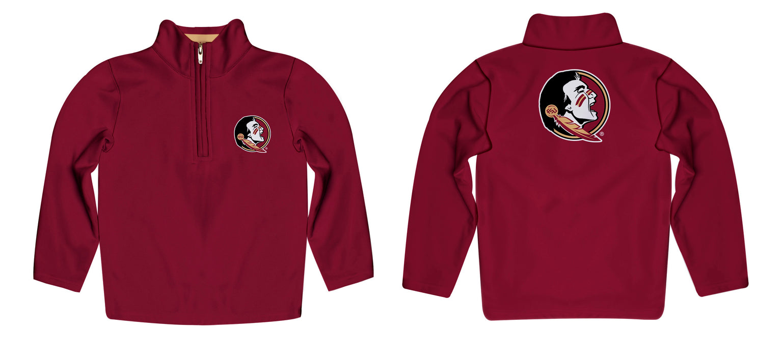 Florida State Seminoles Vive La Fete Game Day Solid Garnet Quarter Zip Pullover Sleeves - Vive La Fête - Online Apparel Store