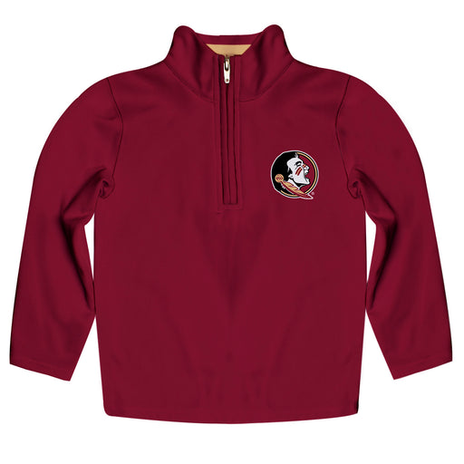 Florida State Seminoles Vive La Fete Game Day Solid Garnet Quarter Zip Pullover Sleeves
