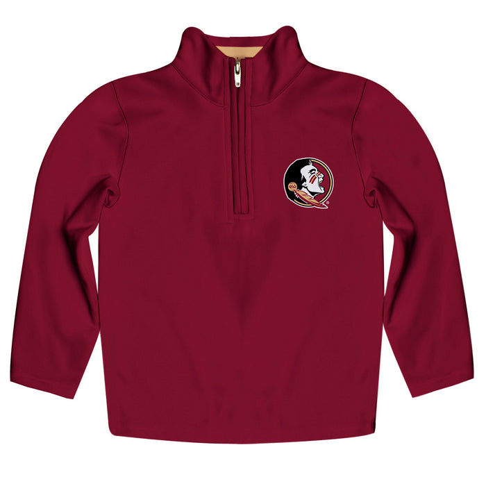 Florida State Seminoles Vive La Fete Game Day Solid Garnet Quarter Zip Pullover Sleeves