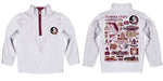 Florida State Seminoles Hand Sketched Vive La Fete Impressions Artwork White Boys Quarter Zip Pullover V1 - Vive La Fête - Online Apparel Store