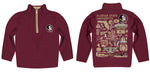 Florida State Seminoles Hand Sketched Vive La Fete Impressions Artwork Garnet Boys Quarter Zip Pullover V1 - Vive La Fête - Online Apparel Store