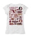 Florida State Seminoles Hand Sketched Vive La Fete Impressions Artwork White Girls Cotton Short Sleeve Tee - Vive La Fête - Online Apparel Store