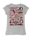 Florida State Seminoles Hand Sketched Vive La Fete Impressions Artwork Grey Girls Cotton Short Sleeve Tee - Vive La Fête - Online Apparel Store