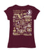 Florida State Seminoles Hand Sketched Vive La Fete Impressions Artwork Maroon Girls Cotton Short Sleeve Tee - Vive La Fête - Online Apparel Store