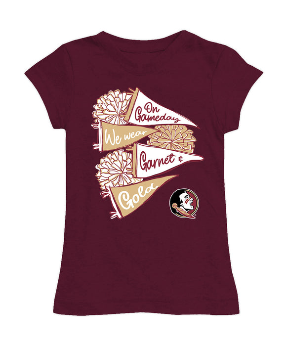 FSU Seminoles Girl´s Fitted Cotton T-shirt Maroon