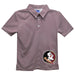 Florida State Seminoles Stripes Short Sleeve Polo Box Shirt Maroon