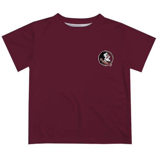 Florida State Seminoles Hand Sketched Vive La Fete Impressions Artwork Boys Garnet Short Sleeve Tee Shirt