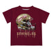 Florida State Seminoles Original Dripping Football Helmet Maroon T-Shirt by Vive La Fete