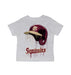 Florida State Seminoles Original Dripping Baseball Helmet Grey Cotton T-Shirt  by Vive La Fete