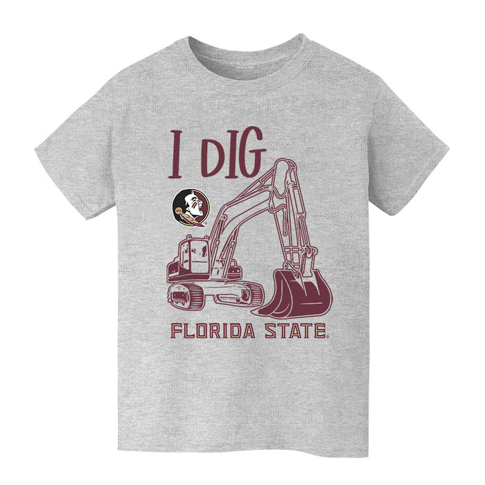 Florida State Seminoles Vive La Fete Excavator Heather Grey Cotton Short Sleeve Tee