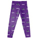 Furman Paladins Vive La Fete Girls Game Day All Over Two Logos Elastic Waist Classic Play Purple Leggings Tights