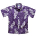 Furman Paladins Purple Hawaiian Short Sleeve Button Down Shirt
