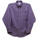 Furman Paladins Embroidered Purple Gingham Long Sleeve Button Down
