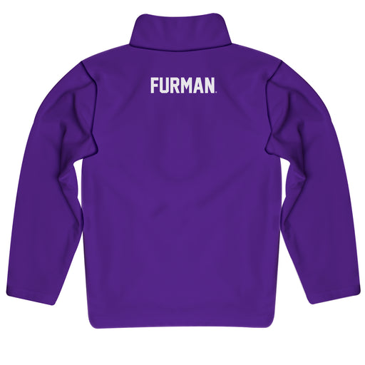 Furman Paladins Vive La Fete Women Solid Purple Quarter Zip Pullover Sleeves - Vive La Fête - Online Apparel Store