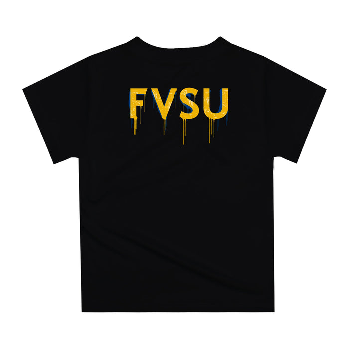 Fort Valley State Wildcats FVSU Original Dripping Football Helmet Black T-Shirt by Vive La Fete - Vive La Fête - Online Apparel Store
