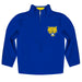 Fort Valley State Wildcats Vive La Fete Logo and Mascot Name Womens Blue Quarter Zip Pullover