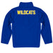 Fort Valley State Wildcats Vive La Fete Logo and Mascot Name Womens Blue Quarter Zip Pullover - Vive La Fête - Online Apparel Store