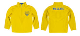 Fort Valley State Wildcats Vive La Fete Logo and Mascot Name Womens Gold Quarter Zip Pullover - Vive La Fête - Online Apparel Store