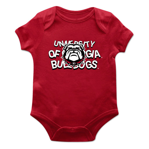 Georgia Bulldogs Vive La Fete Infant Game Day Red Short Sleeve Bodysuit