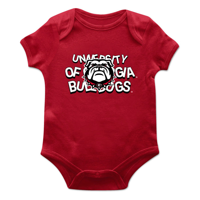 Georgia Bulldogs Vive La Fete Infant Game Day Red Short Sleeve Bodysuit