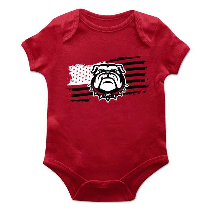 Georgia Bulldogs Vive La Fete Infant Game Day Red Short Sleeve Bodysuit