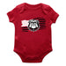 Georgia Bulldogs Vive La Fete Infant Game Day Red Short Sleeve Bodysuit