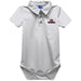 Georgia Bulldogs Embroidered White Solid Knit Polo Bodysuit