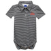 Georgia Bulldogs Embroidered Black Stripe Knit Polo Bodysuit