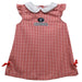 Georgia Bulldogs Embroidered Cardinal Red Gingham A Line Dress