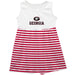 Georgia Bulldogs Vive La Fete Girls Game Day Sleeveless Tank Dress Solid Red Logo Stripes on Skirt