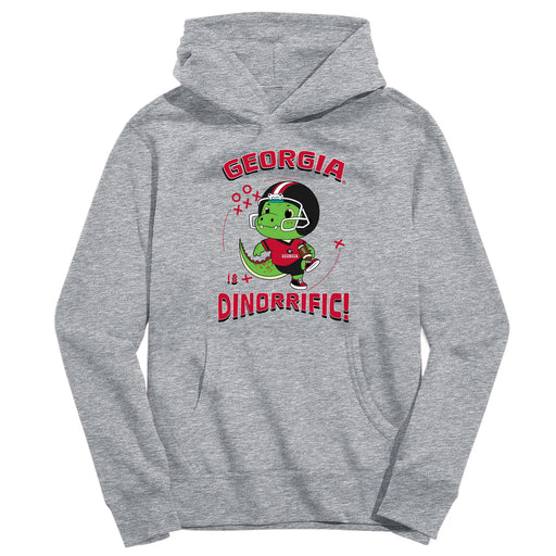 Georgia Bulldogs Vive La Fete Dinorrific Grey  Cotton Hoodie