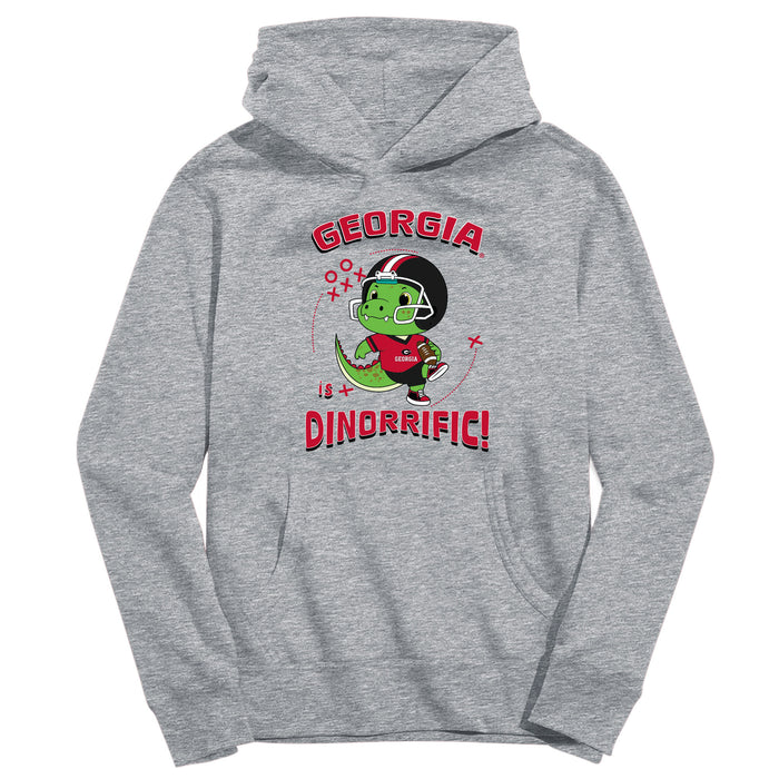 Georgia Bulldogs Vive La Fete Dinorrific Grey  Cotton Hoodie