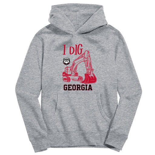 Georgia Bulldogs Vive La Fete Excavator Grey Cotton Hoodie