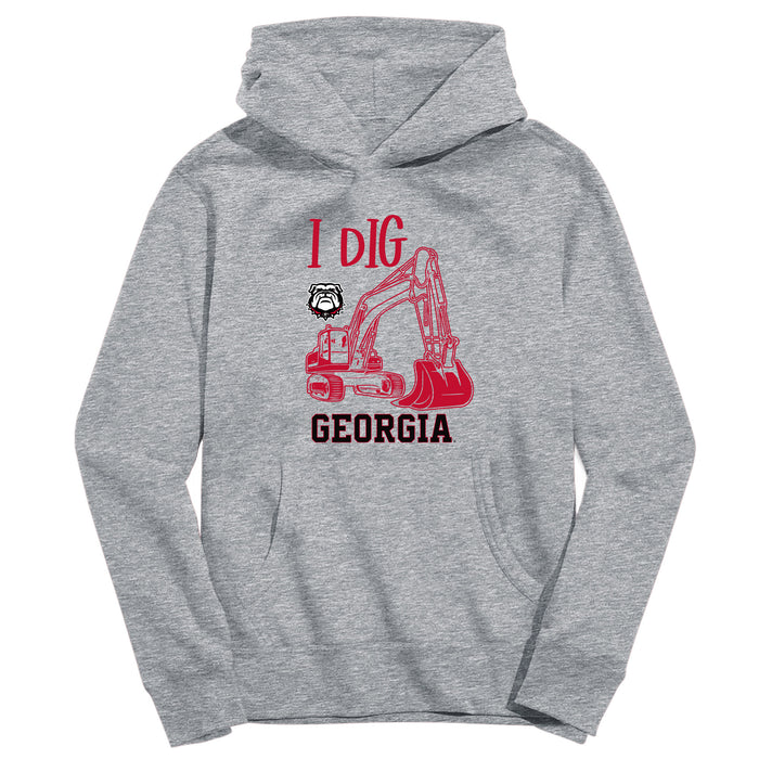 Georgia Bulldogs Vive La Fete Excavator Grey Cotton Hoodie