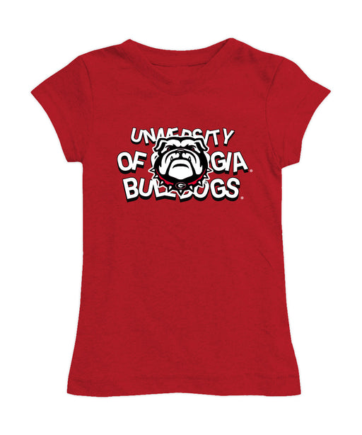 Georgia Bulldogs Girl´s Fitted Cotton T-shirt Red
