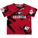 Georgia Bulldogs Vive La Fete Boys Game Day Red Short Sleeve Tee Paint Brush