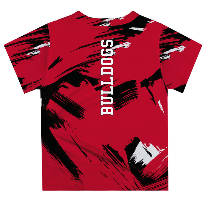 Georgia Bulldogs Vive La Fete Boys Game Day Red Short Sleeve Tee Paint Brush