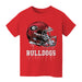 Georgia Bulldogs Original Dripping Football Helmet Black T-Shirt Cotton by Vive La Fete
