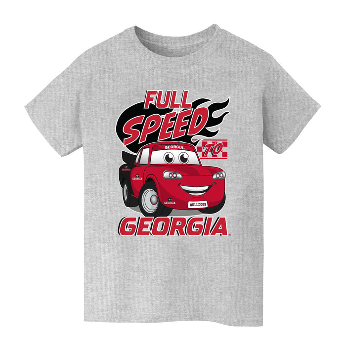 Georgia Bulldogs Vive La Fete Full Speed Grey Cotton Short Sleeve Tee