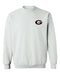 Georgia Bulldogs Hand Sketched Vive La Fete Impressions Artwork White Crew Neck Sweatshirt for Women