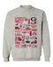 Georgia Bulldogs Hand Sketched Vive La Fete Impressions Grey Crewneck Sweatshirt for Women