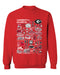 Georgia Bulldogs Hand Sketched Vive La Fete Impressions Artwork Red Cotton Long Sleeve Hoodie