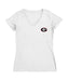 Georgia Bulldogs Hand Sketched Vive La Fete Impressions Artwork White Women Cotton Short Sleeve V-Neck Tshirt