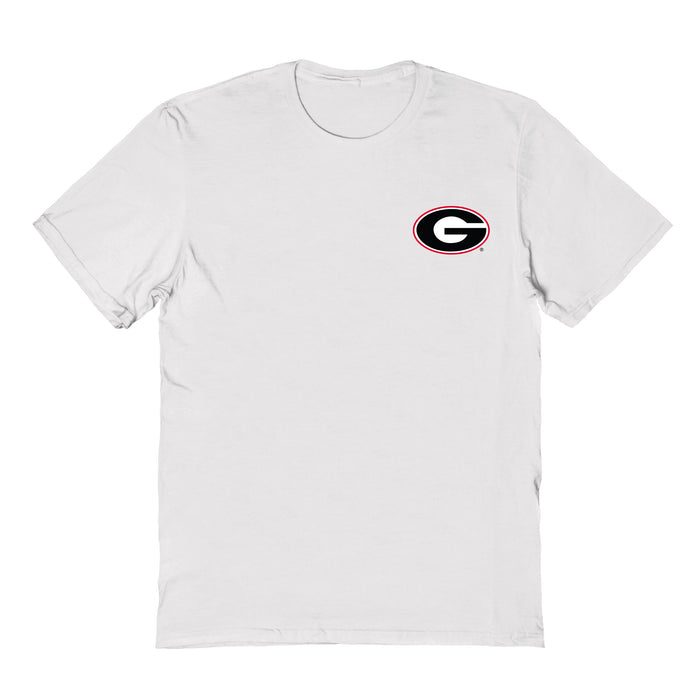Georgia Bulldogs Vive La Fete Impressions Artwork White Womens Cotton Tshirt