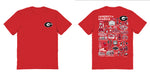 Georgia Bulldogs Vive La Fete Impressions Artwork Red Womens Cotton Tshirt - Vive La Fête - Online Apparel Store