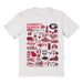 Georgia Bulldogs Hand Sketched Vive La Fete Impressions White Cotton Tshirt for Women