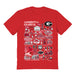 Georgia Bulldogs Hand Sketched Vive La Fete Impressions Red Cotton Tshirt for Women