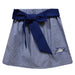 Georgia Southern Embroidered Navy Gingham Skirt With Sash