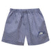 Georgia Southern Embroidered Navy Gingham Pull On Short
