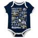 Georgia Southern Eagles Hand Sketched Vive La Fete Impressions Artwork Infant Navy Short Sleeve Onesie Bodysuit
